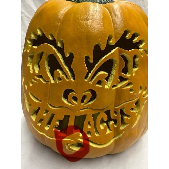 Vintage Halloween Caved Foam Pumpkin 1998 With Light/ The Lacys - Picture 16 of 16